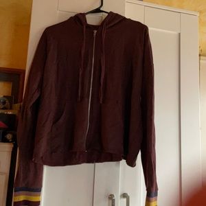 Zip-up Maroon hoodie